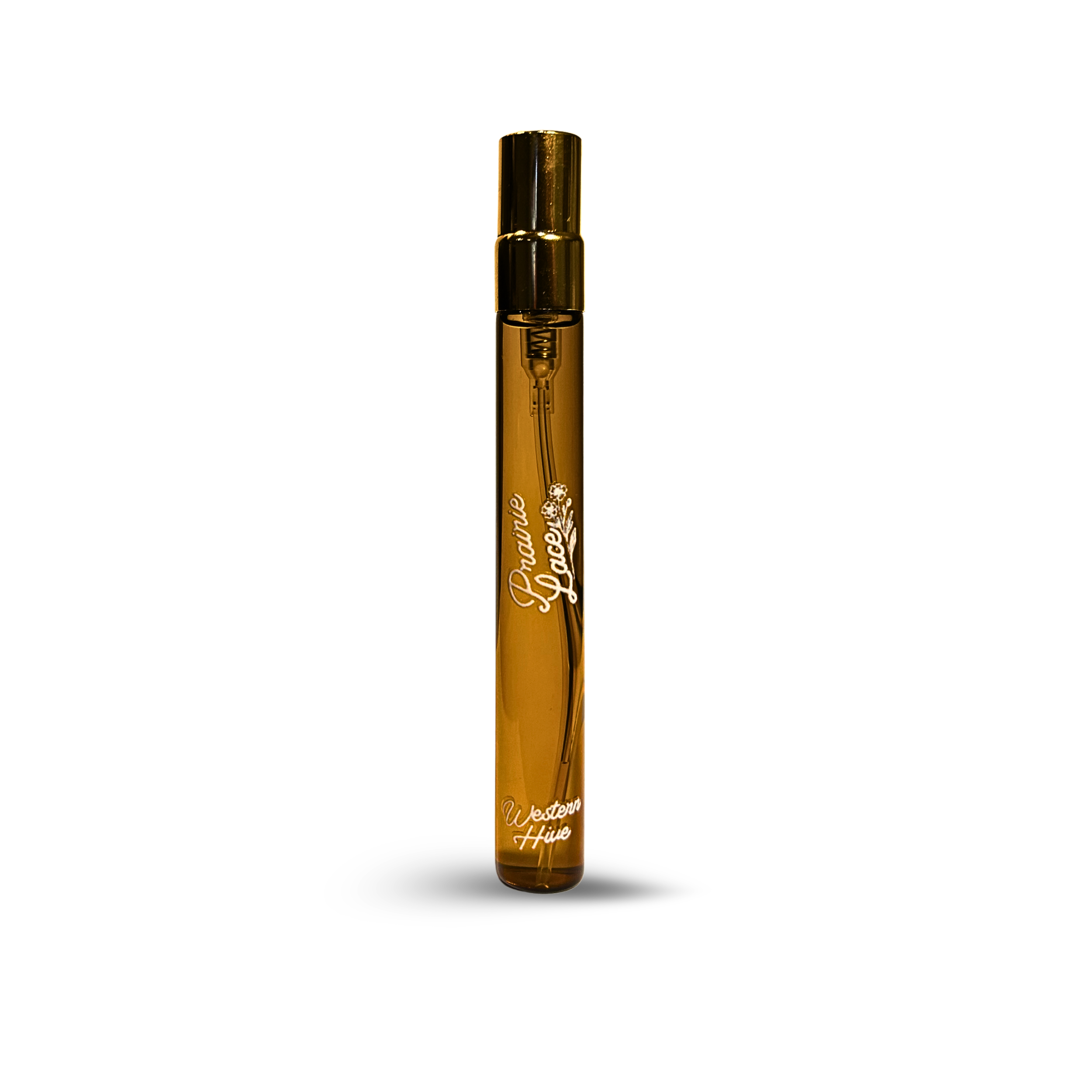 Prairie Lace 10ml travel perfume spray by Western Hive with notes of green grass, vanilla cream, bergamot and wildflowers