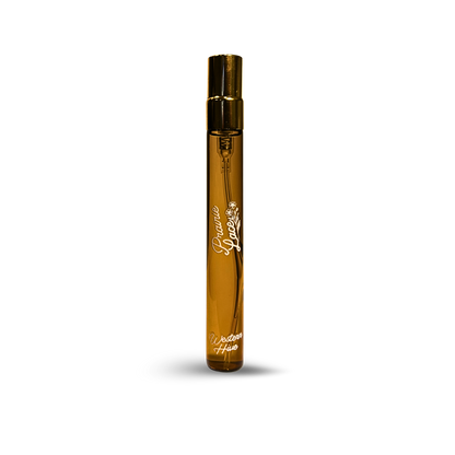 Prairie Lace 10ml travel perfume spray by Western Hive with notes of green grass, vanilla cream, bergamot and wildflowers